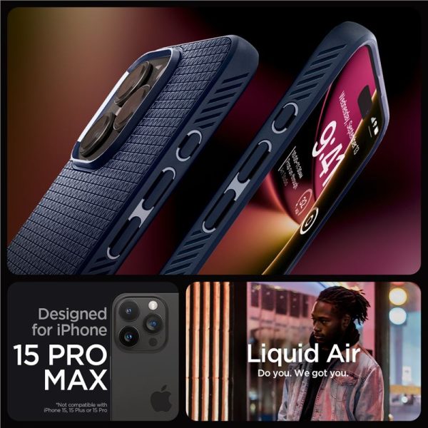 Θήκη Spigen Liquid Air Navy Blue-Apple iPhone 15 Pro Max (ACS06563) - Image 21