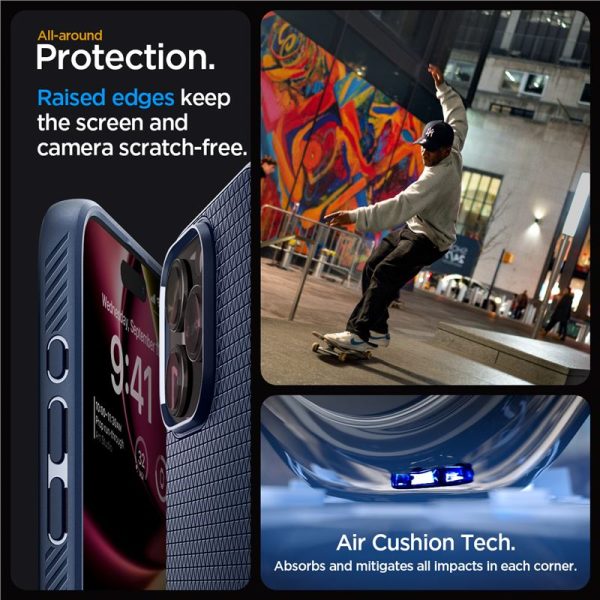 Θήκη Spigen Liquid Air Navy Blue-Apple iPhone 15 Pro Max (ACS06563) - Image 24