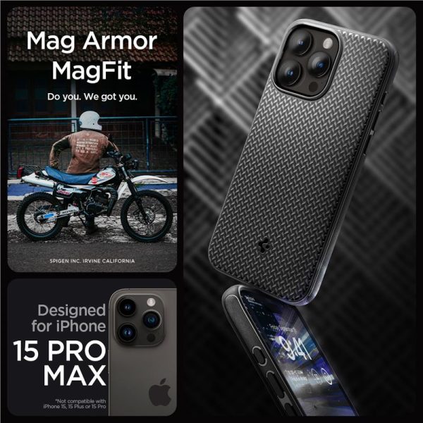 Θήκη Spigen Mag Armor (MagFit) Black-Apple iPhone 15 Pro Max (ACS06597) - Image 28