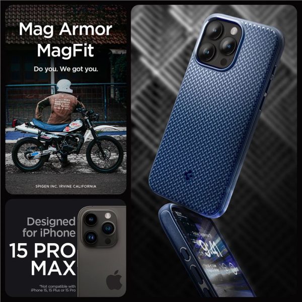 Θήκη Spigen Mag Armor (MagFit) Navy Blue-Apple iPhone 15 Pro Max (ACS06598) - Image 28