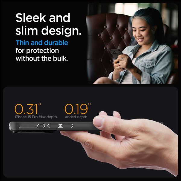 Θήκη Spigen Optik Armor (MagFit) Black-Apple iPhone 15 Pro Max (ACS06599) - Image 34