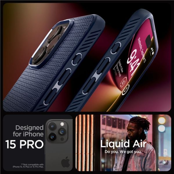 Θήκη Spigen Liquid Air Navy Blue-Apple iPhone 15 Pro (ACS06705) - Image 21