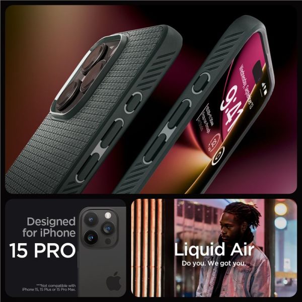 Θήκη Spigen Liquid Air Abyss Green-Apple iPhone 15 Pro (ACS06706) - Image 21