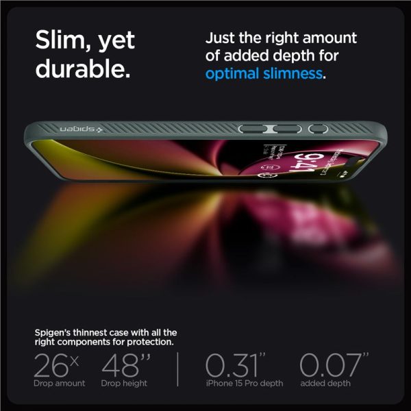 Θήκη Spigen Liquid Air Abyss Green-Apple iPhone 15 Pro (ACS06706) - Image 25