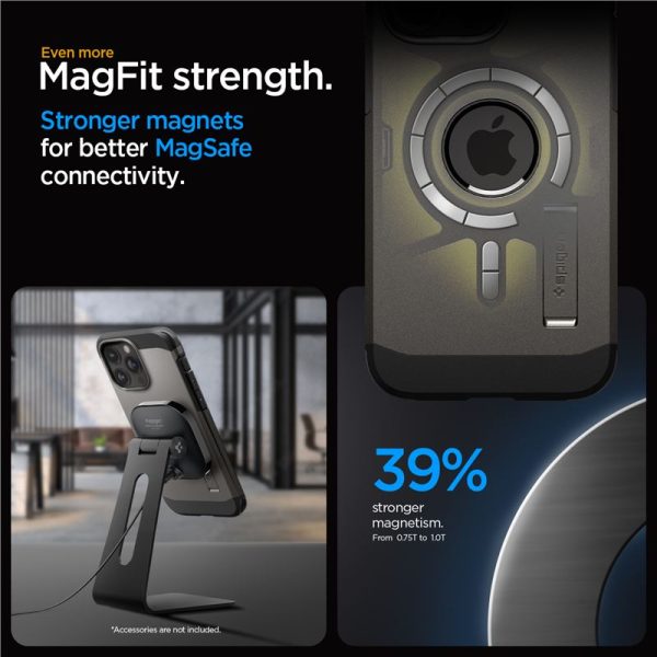 Θήκη Spigen Tough Armor (MagFit) Gunmetal-Apple iPhone 15 Pro (ACS06732) - Image 27