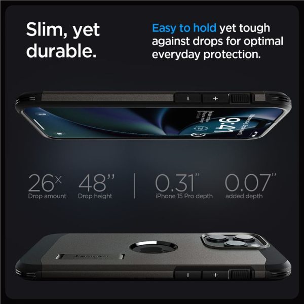 Θήκη Spigen Tough Armor (MagFit) Gunmetal-Apple iPhone 15 Pro (ACS06732) - Image 28