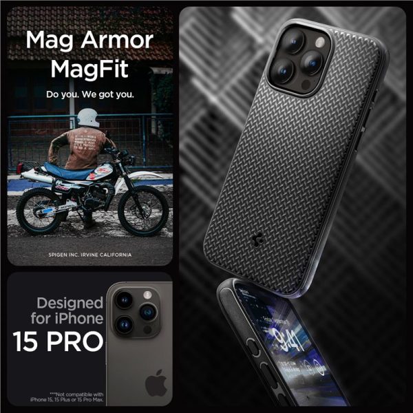 Θήκη Spigen Mag Armor (MagFit) Black-Apple iPhone 15 Pro (ACS06736) - Image 28
