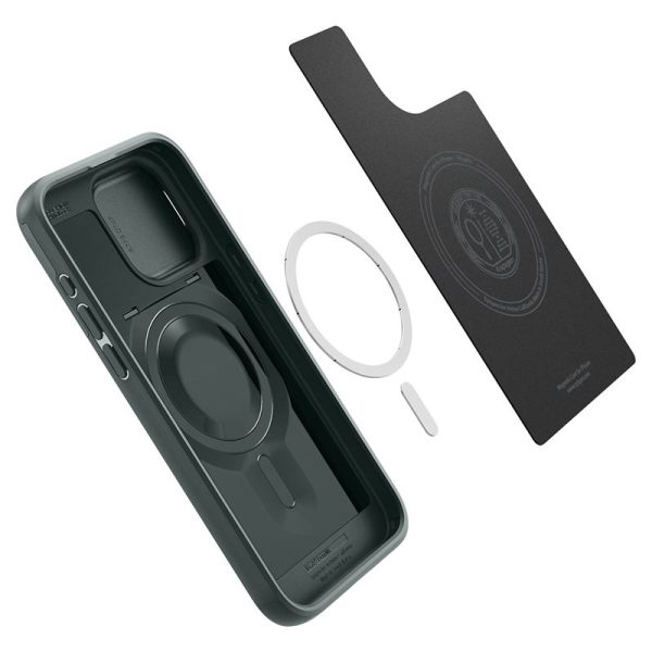 Θήκη Spigen Optik Armor (MagFit) Abyss Green-Apple iPhone 15 Pro (ACS06739) - Image 25