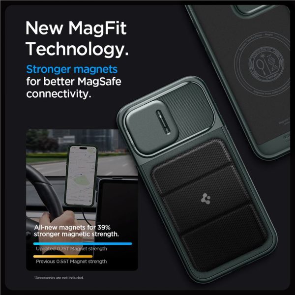 Θήκη Spigen Optik Armor (MagFit) Abyss Green-Apple iPhone 15 Pro (ACS06739) - Image 31