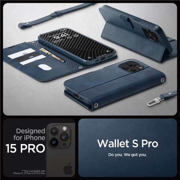 SPIGEN WALLET S PRO IPHONE 15 PRO NAVY (ACS06741) - Image 17