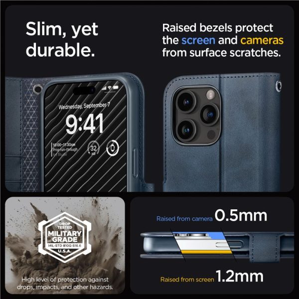 SPIGEN WALLET S PRO IPHONE 15 PRO NAVY (ACS06741) - Image 28