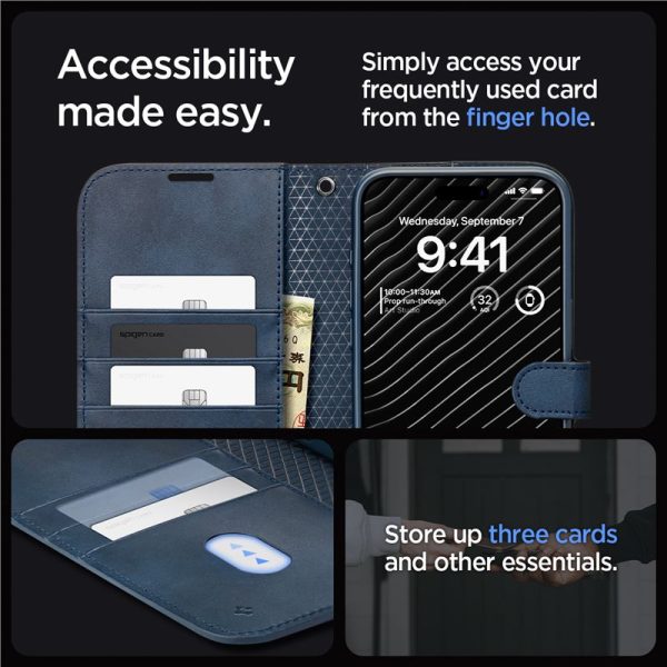 SPIGEN WALLET S PRO IPHONE 15 PRO NAVY (ACS06741) - Image 29