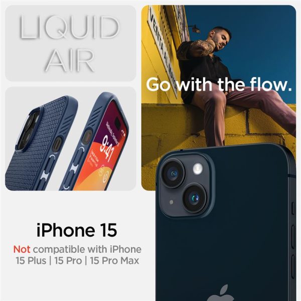 Θήκη Spigen Liquid Air Navy Blue-Apple iPhone 15 (ACS06791) - Image 21