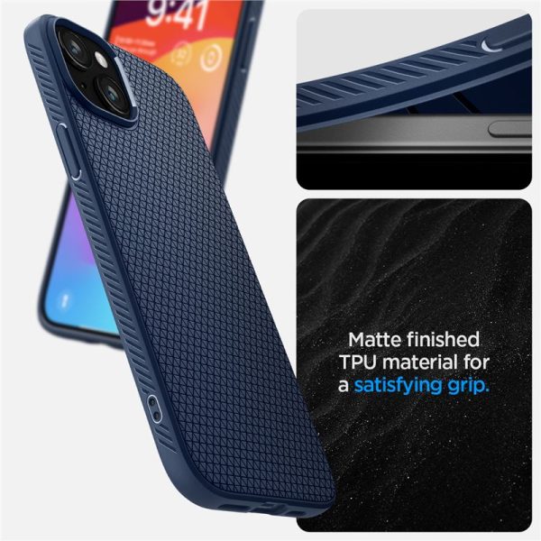 Θήκη Spigen Liquid Air Navy Blue-Apple iPhone 15 (ACS06791) - Image 23