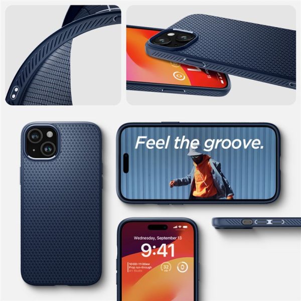 Θήκη Spigen Liquid Air Navy Blue-Apple iPhone 15 (ACS06791) - Image 26
