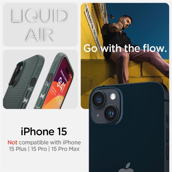 Θήκη Spigen Liquid Air Abyss Green-Apple iPhone 15 (ACS06792) - Image 21