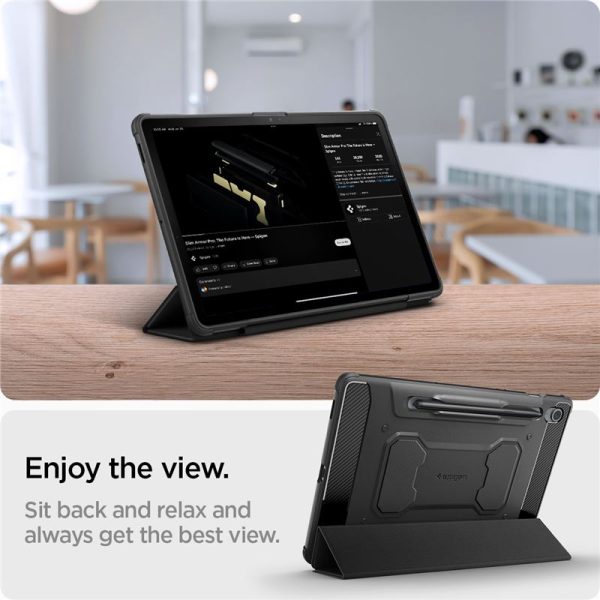 Θήκη Spigen Rugged Armor Pro Black-Samsung Galaxy Tab S9 FE (ACS06857) - Image 22