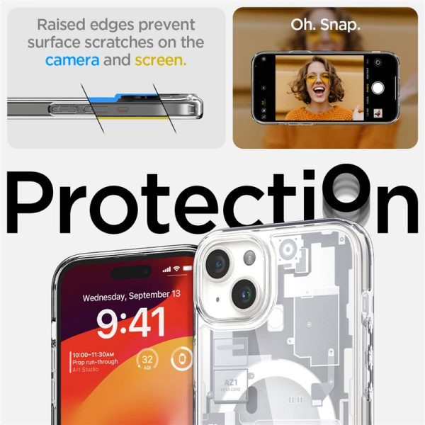 SPIGEN ULTRA HYBRID MAG MAGSAFE IPHONE 15 PLUS ZERO ONE WHITE (ACS07035) - Image 19
