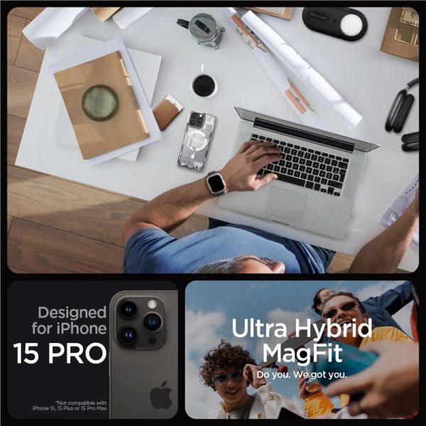 SPIGEN ULTRA HYBRID MAG MAGSAFE IPHONE 15 PRO ZERO ONE WHITE (ACS07036) - Image 19