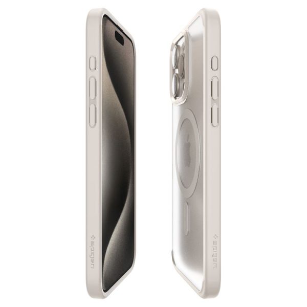 Θήκη Spigen Ultra Hybrid (MagFit) Frost Natural Titanium-Apple iPhone 15 Pro Max (ACS07210) - Image 19