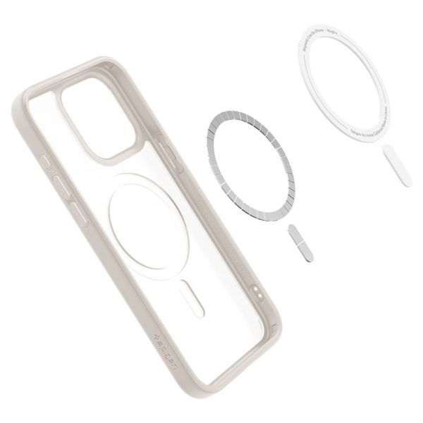 Θήκη Spigen Ultra Hybrid (MagFit) Frost Natural Titanium-Apple iPhone 15 Pro Max (ACS07210) - Image 22