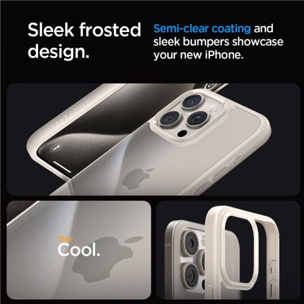 Θήκη Spigen Ultra Hybrid Natural Titanium-Apple iPhone 15 Pro (ACS07214) - Image 10