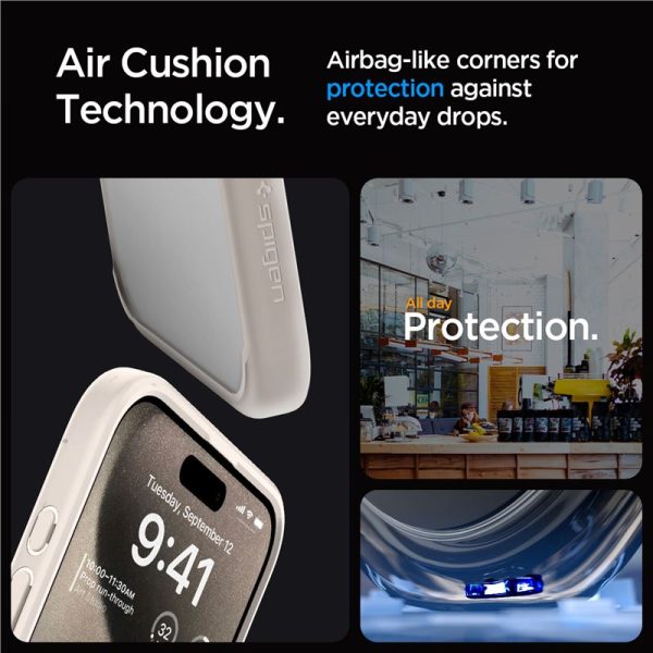 Θήκη Spigen Ultra Hybrid Natural Titanium-Apple iPhone 15 Pro (ACS07214) - Image 11