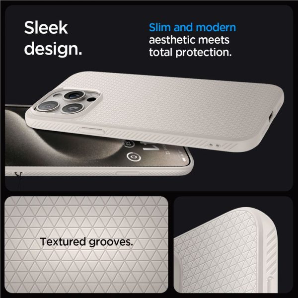 Θήκη Spigen Liquid Air Natural Titanium-Apple iPhone 15 Pro (ACS07217) - Image 10