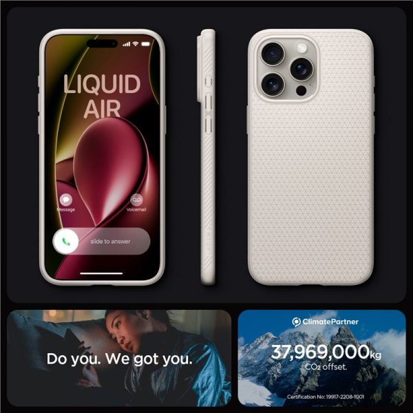 Θήκη Spigen Liquid Air Natural Titanium-Apple iPhone 15 Pro (ACS07217) - Image 12