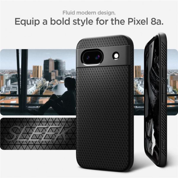 SPIGEN LIQUID AIR GOOGLE PIXEL 8A MATTE BLACK (ACS07257) - Image 25