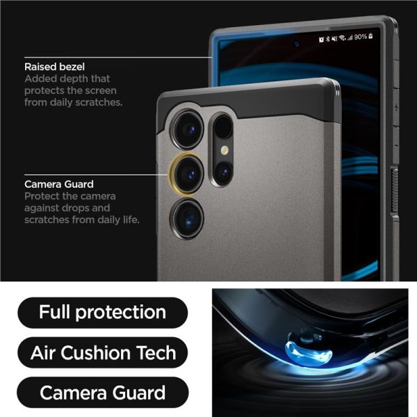 Θήκη Spigen Tough Armor Gunmetal-Samsung Galaxy S24 Ultra (ACS07301) - Image 21