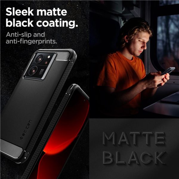 SPIGEN RUGGED ARMOR XIAOMI 13T / 13T PRO MATTE BLACK (ACS07502) - Image 17