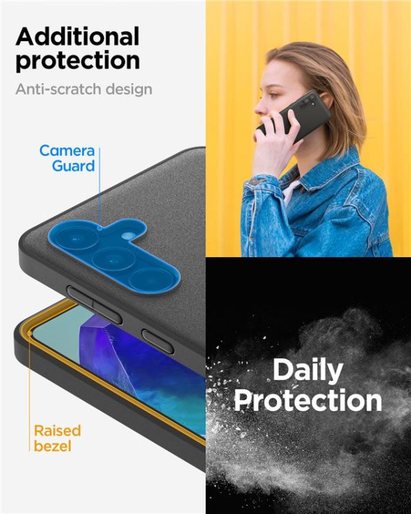 SPIGEN ESSENTIAL SANDBLAST GALAXY M55 5G MATTE BLACK (ACS07541) - Image 15