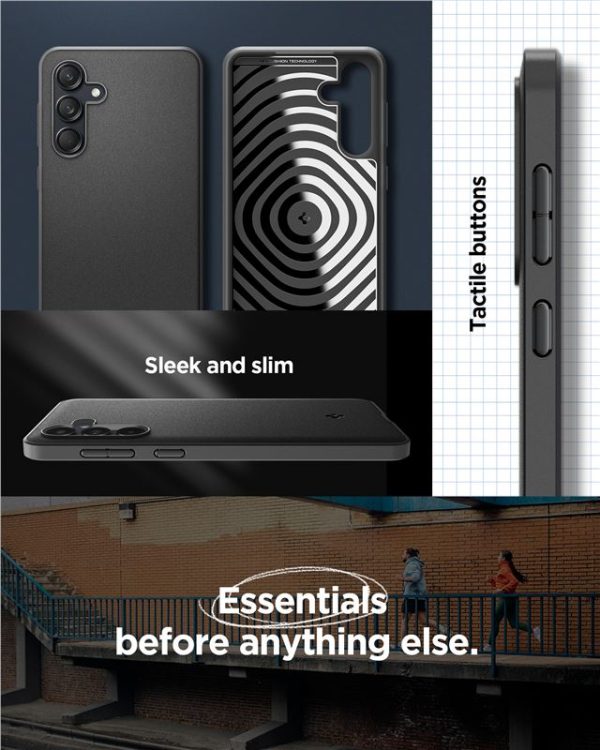 SPIGEN ESSENTIAL SANDBLAST GALAXY M55 5G MATTE BLACK (ACS07541) - Image 16