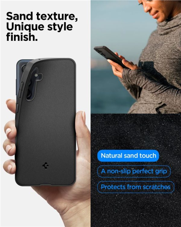 SPIGEN ESSENTIAL SANDBLAST GALAXY M55 5G MATTE BLACK (ACS07541) - Image 23