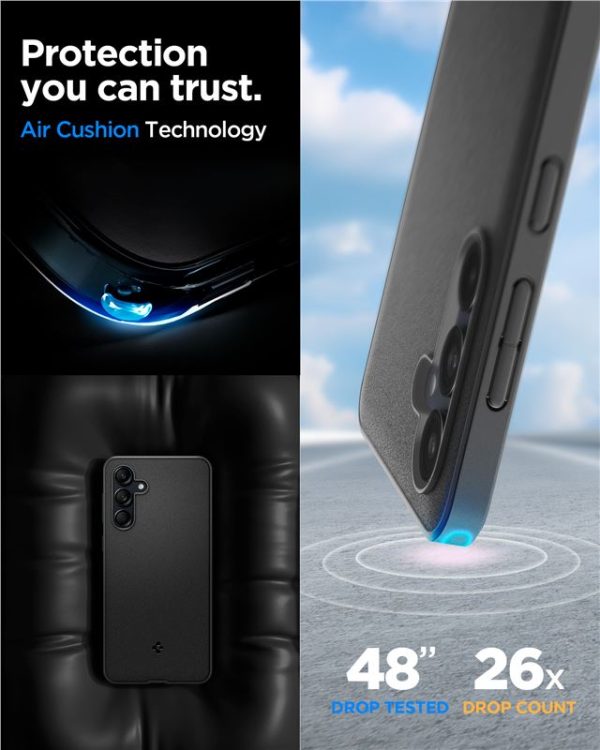 SPIGEN ESSENTIAL SANDBLAST GALAXY M55 5G MATTE BLACK (ACS07541) - Image 24