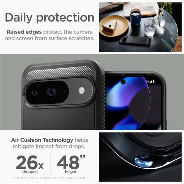 SPIGEN RUGGED ARMOR GOOGLE PIXEL 9 / 9 PRO MATTE BLACK (ACS07685) - Image 23
