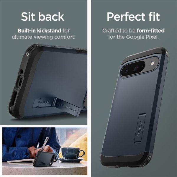 SPIGEN TOUGH ARMOR GOOGLE PIXEL 9 / 9 PRO METAL SLATE (ACS07693) - Image 23
