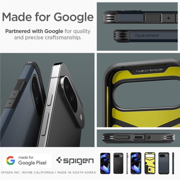 SPIGEN TOUGH ARMOR GOOGLE PIXEL 9 / 9 PRO METAL SLATE (ACS07693) - Image 24