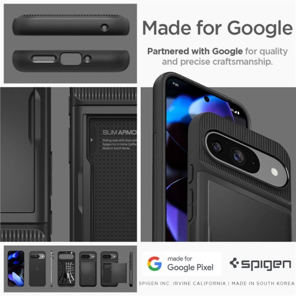 SPIGEN SLIM ARMOR CS GOOGLE PIXEL 9 / 9 PRO BLACK (ACS07695) - Image 26