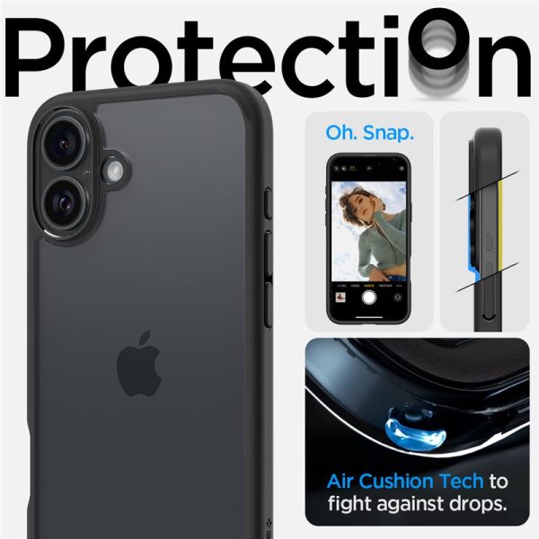 Θήκη Spigen Ultra Hybrid Matte Black-Apple iPhone 16 Plus (ACS08072) - Image 16