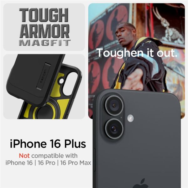 Θήκη Spigen Tough Armor (MagFit) Black-Apple iPhone 16 Plus (ACS08085) - Image 17