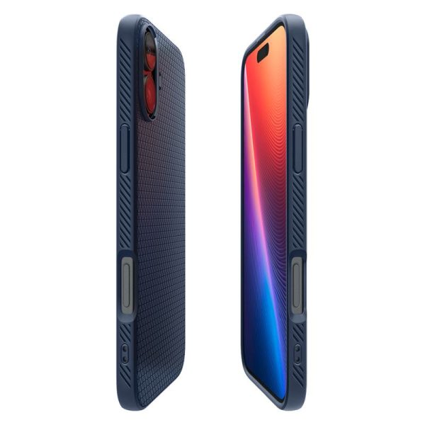 Θήκη Spigen Liquid Air Navy Blue-Apple iPhone 16 (ACS08195) - Image 15