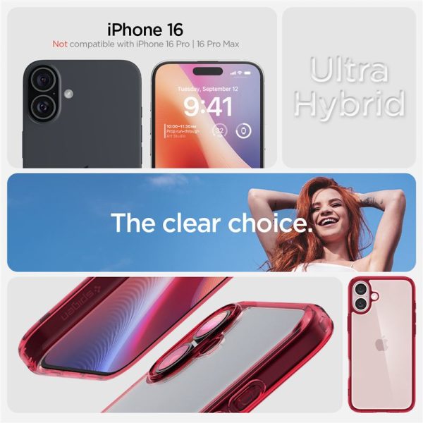 Θήκη Spigen Ultra Hybrid Red Crystal-Apple iPhone 16 (ACS08203) - Image 25