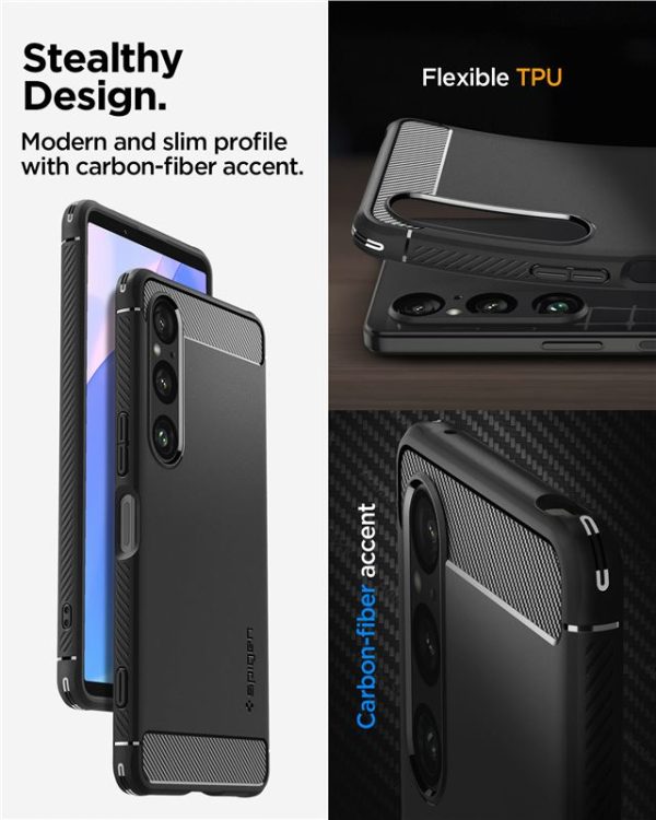 SPIGEN RUGGED ARMOR SONY XPERIA 1 VI MATTE BLACK (ACS08296) - Image 17