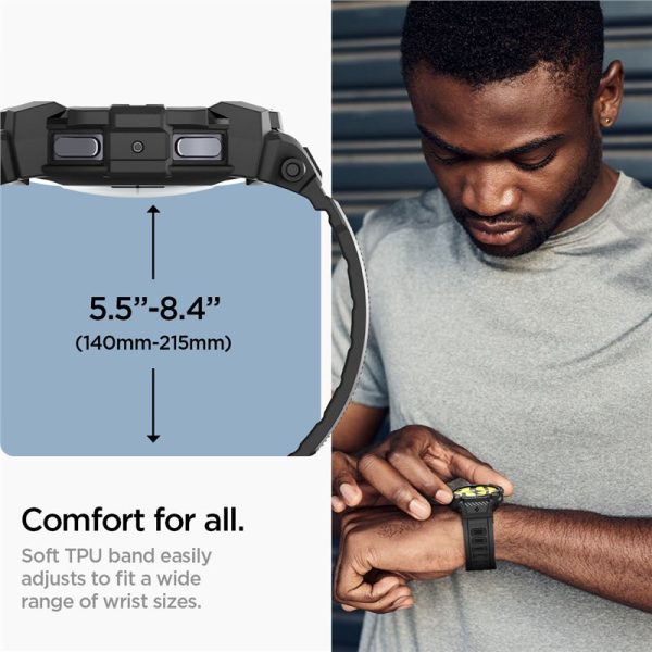 SPIGEN RUGGED ARMOR PRO SAMSUNG GALAXY WATCH 7 (44 MM) MATTE BLACK (ACS08338) - Image 19