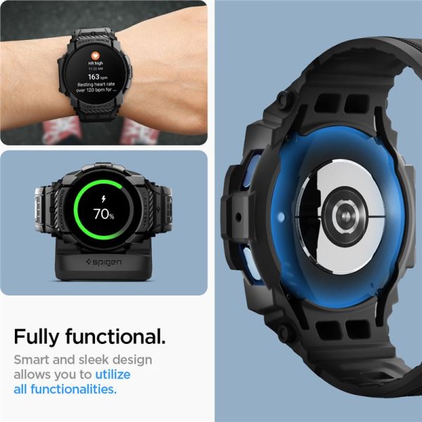 SPIGEN RUGGED ARMOR PRO SAMSUNG GALAXY WATCH 7 (44 MM) MATTE BLACK (ACS08338) - Image 20