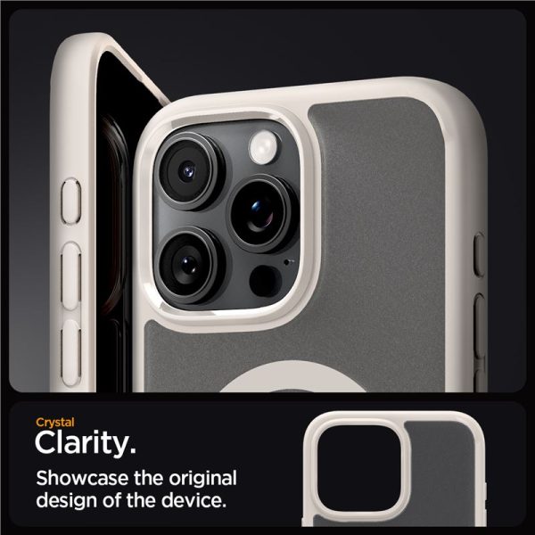 Θήκη Spigen Ultra Hybrid (MagFit) Frost Natural Titanium-Apple iPhone 16 Pro Max (ACS08382) - Image 13