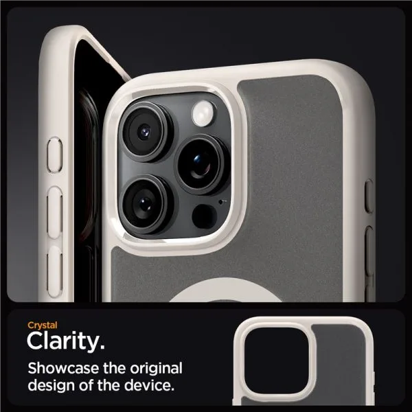 Θήκη Spigen Ultra Hybrid (MagFit) Frost Natural Titanium-Apple iPhone 16 Pro Max (ACS08382) - Image 13