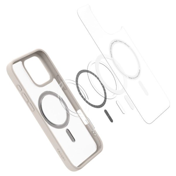 Θήκη Spigen Ultra Hybrid (MagFit) Frost Natural Titanium-Apple iPhone 16 Pro Max (ACS08382) - Image 23